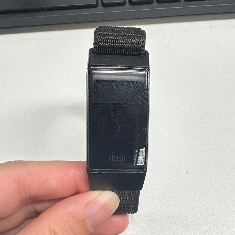 Fitbit charge 4 Black Smart Fitness Tracker with Black Nylon Band